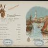 DINNER [held by] HAMBURG-AMERIKA LINIE [at] "EXPRESS-STEAMER ""AUGUSTE VICTORIA"" EN ROUTE" (SS;)