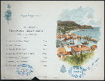 DINNER [held by] HAMBURG-AMERIKA LINIE [at] SS AUGUSTE VICTORIA (SS;)