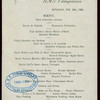 DINNER [held by] CUNARD LINE [at] R.M.S. CAMPANIA (SS)