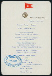 DINNER] [held by] RMS OCEANIC [at] RMS OCEANIC (SS;)