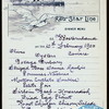 DINNER [held by] RED STAR LINE [at] SS WESTERNLAND (SS;)