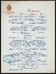 DINNER [held by] HOTEL MARIE ANTOINETTE [at] "SIXTY-SIXTH STREET & BROADWAY, NEW YORK, [NY]" (HOTEL)