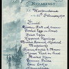 BREAKFAST [held by] RED STAR LINE [at] SS WESTERNLAND (SS;)