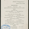BREAKFAST [held by] CUNARD LINE [at] R.M.S. CAMPANIA (SS;)