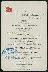 DINNER] [held by] CUNARD LINE [at] R.M.S. CAMPANIA (SS;)