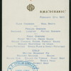 LUNCHEON] [held by] RMS OCEANIC [at] RMS OCEANIC (SS;)