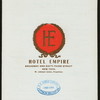 DINNER MENU [held by] EMPIRE HOTEL [at] "NEW YORK, NY" (HOTEL;)