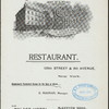 MENU [held by] COLONIAL HOTEL [at] "NEW YORK, NY" (HOTEL;)