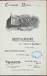 MENU [held by] COLONIAL HOTEL [at] "NEW YORK, NY" (HOTEL;)