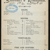 BILL OF FARE [held by] SULLIVAN'S RESTAURANT [at] [2351 3RD AVE. NEAR 128TH ST] (REST;)