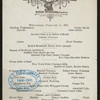 DINNER [held by] WINDSOR HOTEL [at] "JACKSONVILLE, FLA." (HOTEL)