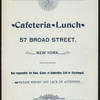 ST. VALENTINES DAY DINNER [held by] CAFETERIA - LUNCH [at] 57 BROAD ST. NY (REST;)