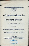 ST. VALENTINES DAY DINNER [held by] CAFETERIA - LUNCH [at] 57 BROAD ST. NY (REST;)
