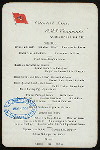 DINNER [held by] CUNARD LINE [at] RMS CAMPANIA (SS;)