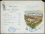 DINNER [held by] HAMBURG-AMERIKA LINIE [at] SS AUGUSTE VICTORIA (SS;)