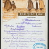 DINNER [held by] RED STAR LINE [at] SS WESTERNLAND (SS;)
