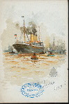 MENU [held by] HAMBURG-AMERIKA LINIE [at] SCHNELLDAMPFER COLUMBIA (SS;)