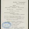 MENU [held by] CUNARD LINE [at] "R.M.S. ""CAMPANIA""" (SS;)