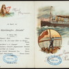 MENU [held by] HAMBURG-AMERIKA LINIE [at] SCHNELLDAMPFER COLUMBIA (SS;)