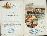 MENU [held by] HAMBURG-AMERIKA LINIE [at] SCHNELLDAMPFER COLUMBIA (SS;)