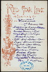 LUNCH [held by] RED STAR LINE [at] EN ROUTE ABOARD S.S. WESTERNLAND (SS;)