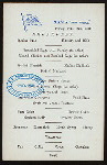 BREAKFAST [held by] U.S.M.S. [at] """NEW YORK""" (SS;)