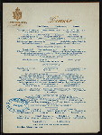 DINNER [held by] MARIE ANTOINETTE HOTEL [at] 66 ST. & B'WAY. NY (HOTEL;)