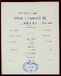SUPPER [held by] OCEAN STEAMSHOP CO. [at] S.S. NACOOCHEE (SS;)