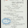 DINNER [held by] CUNARD LINE [at] ABOARD R.M.S. ETRURIA (SS;)