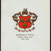 MENU [held by] ALBEMARLE HOTEL [at] "MADISON SQUARE, WEST, NEW YORK, NY" (HOTEL;)