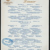 DINNER [held by] MARIE ANTOINETTE HOTEL [at] "NEW YORK, NY" (HOTEL;)