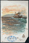 MENU [held by] HAMBURG-AMERIKA LINIE [at] "SCHNELLDAMPFER ""AUGUSTE VICTORIA""" (SS;)