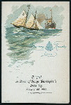 BANQUET IN HONOR OF GEORGE WASHINGTON'S BIRTHDAY [held by] HAMBURG-AMERIKA LINIE [at] SCHNELLDAMPFER COLUMBIA (SS;)