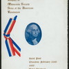 BANQUET, WASHINGTON'S BIRTHDAY [held by] MINNESOTA SOCIETY SONS OF THE AMERICAN REVOLUTION [at] "ABERDEEN HOTEL, SAINT PAUL, MN" (HOTEL;)