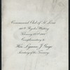 148TH REGULAR MEETING, COMPLIMENTARY TO LYMAN J. GAGE, SECRETARY OF THE TREASURY [held by] COMMERCIAL CLUB OF ST. LOUIS [at] "[ST. LOUIS, MO]" (OTHER (PRIVATE CLUB?);)