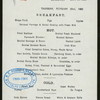 BREAKFAST [held by] CUNARD LINE [at] EN ROUTE ABOARD THE R.M.S. ETRURIA (SS;)
