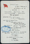 DINNER [held by] CUNARD LINE [at] EN ROUTE ABOARD THE R.M.S. ETRURIA (SS;)