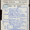 DAILY MENU [held by] LAMBERT'S RESTAURANT [at] 84 BEAVER AND 131 PEARL STREETS NY (REST;)
