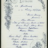 LUNCH [held by] RED STAR LINE - S.S. SOUTHWARK [at] EN ROUTE (SS)