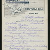 DINNER [held by] RED STAR LINE S.S.WESTERNLAND [at] EN ROUTE (SS)