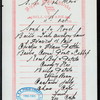TIFFIN [held by] NIPPON YUSEN KAISHA [at] EN ROUTE ABOARD SS.KOBE MARU (SS;)