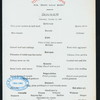 DINNER [held by] TOYO KISEN KAISHA [at] EN ROUTE ABOARD HONG KONG MARU (SS;)