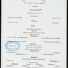 DINNER [held by] TOYO KISEN KAISHA [at] EN ROUTE ABOARD HONG KONG MARU (SS;)