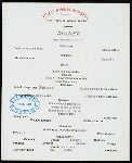 DINNER [held by] TOYO KISEN KAISHA [at] EN ROUTE ABOARD HONG KONG MARU (SS;)