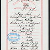 TIFFIN [held by] NIPPON YUSEN KAISHA [at] EN ROUTE ABOARD SS.KOBE MARU (SS;)