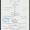 DINNER [held by] TOYO KISEN KAISHA [at] EN ROUTE ABOARD HONG KONG MARU (SS;)
