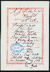 BREAKFAST [held by] NIPPON YUSEN KAISHA [at] EN ROUTE ABOARD SS.KOBE MARU (SS;)