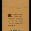 SUPPER [held by] ELLICOTT CLUB [at] CAFE-CHANTANT