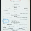 DINNER [held by] TOYO KISEN KAISHA [at] EN ROUTE ABOARD HONG KONG MARU (SS;)