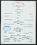DINNER [held by] TOYO KISEN KAISHA [at] EN ROUTE ABOARD HONG KONG MARU (SS;)